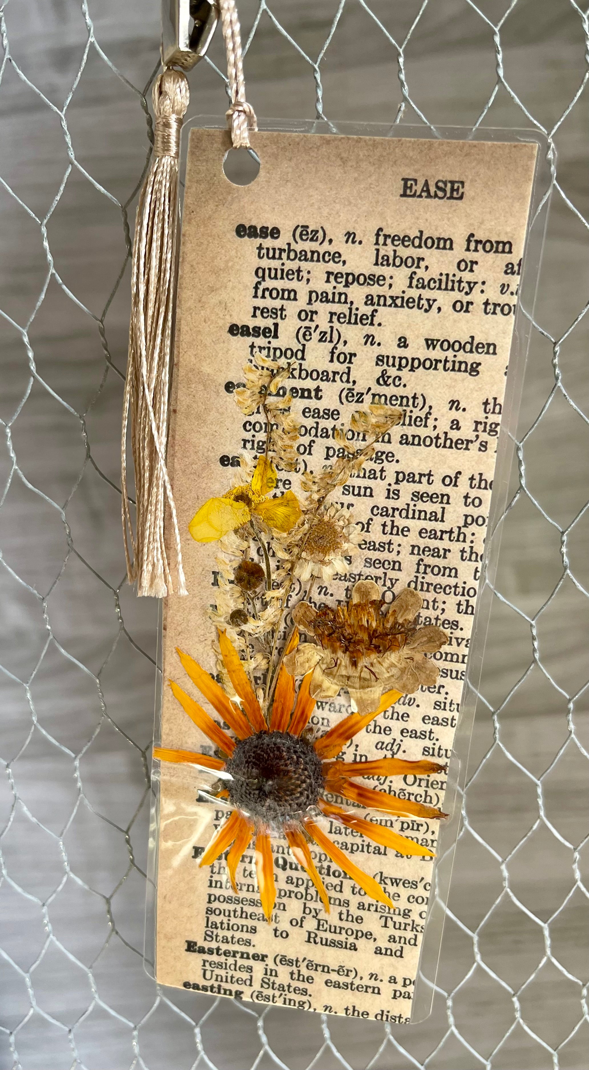 Black eyed Susan and wildflower acrylic bookmark