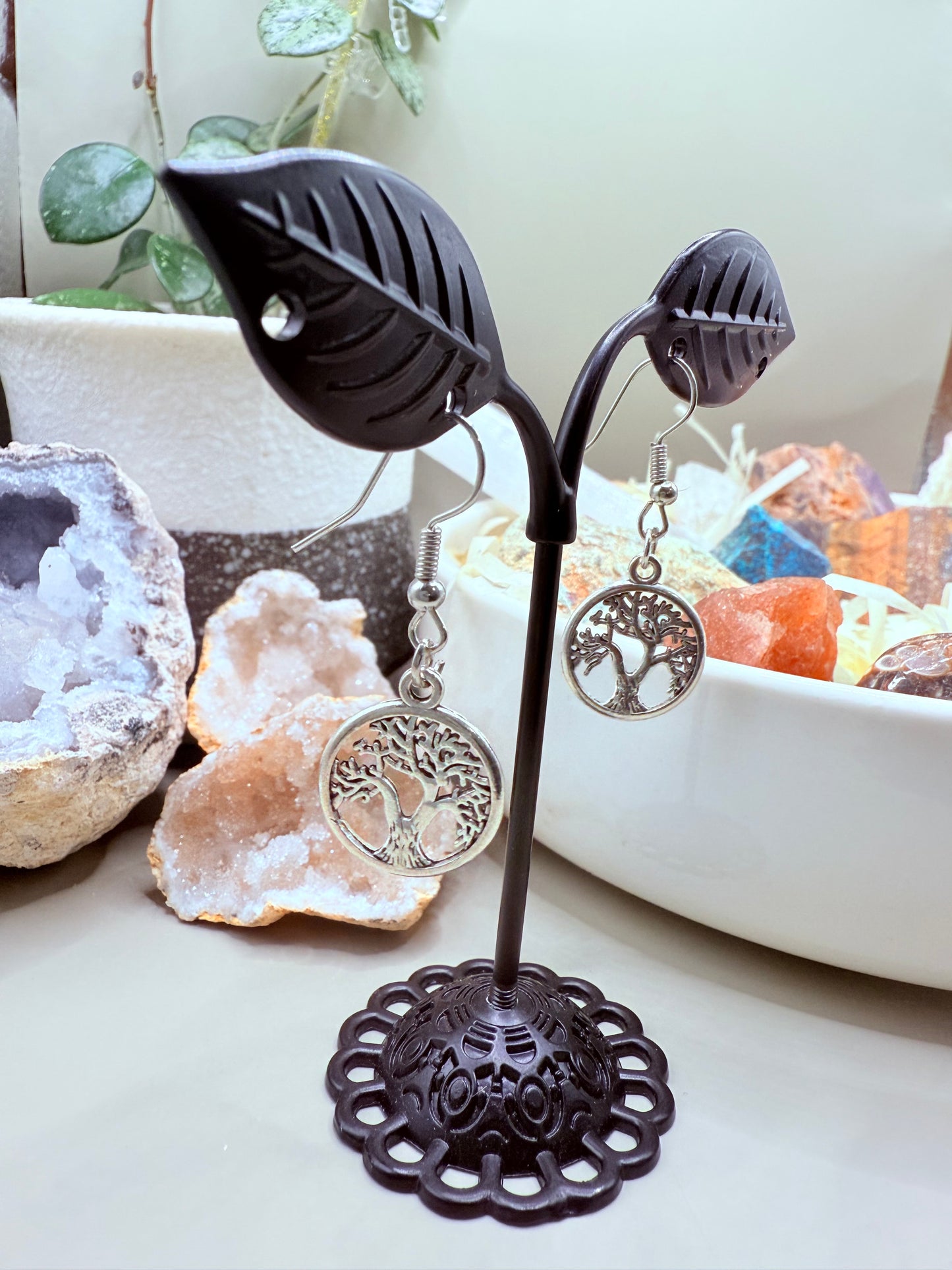 Sterling Silver Family Tree or Tree of Life Earrings