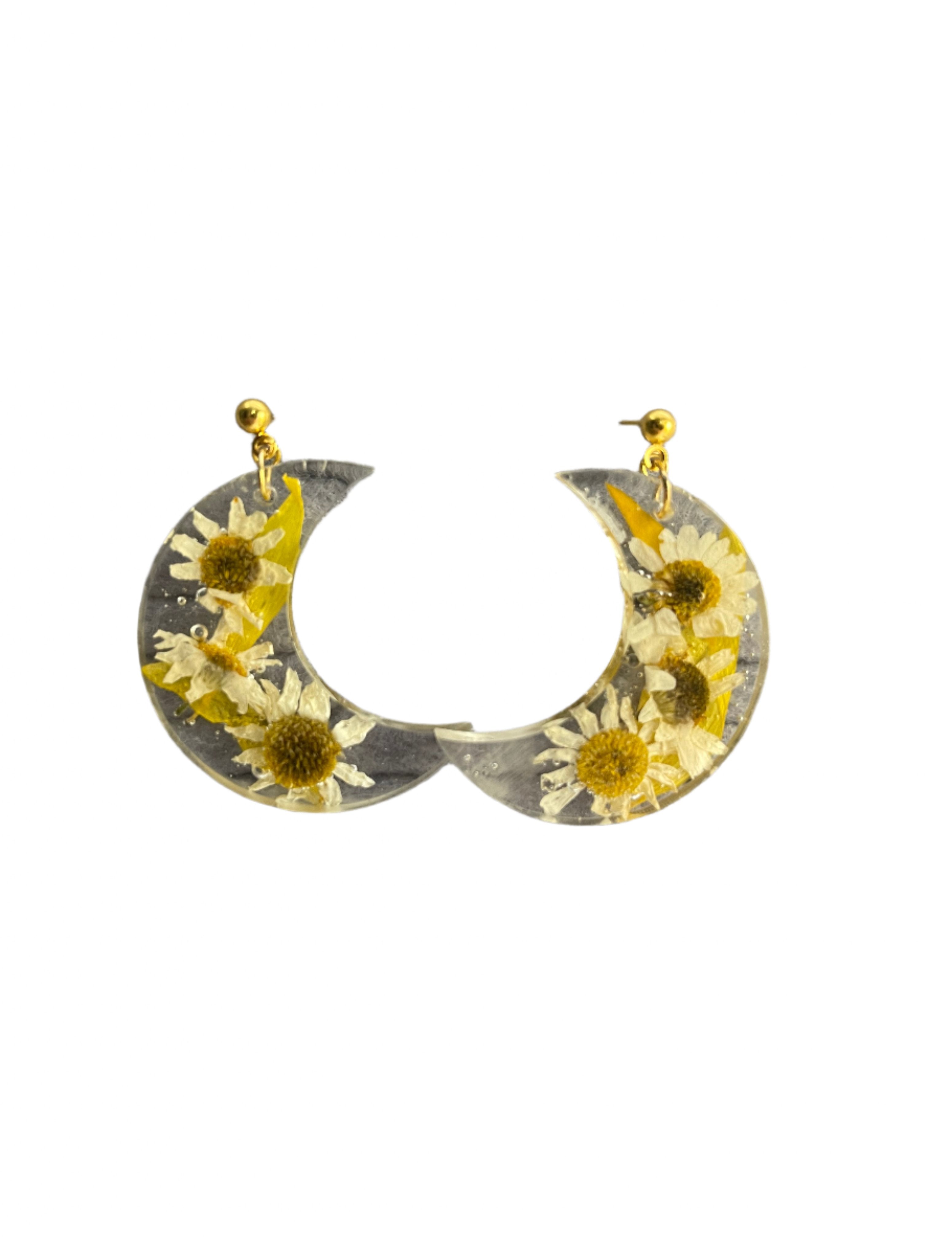 Golden Moon wildflower earrings