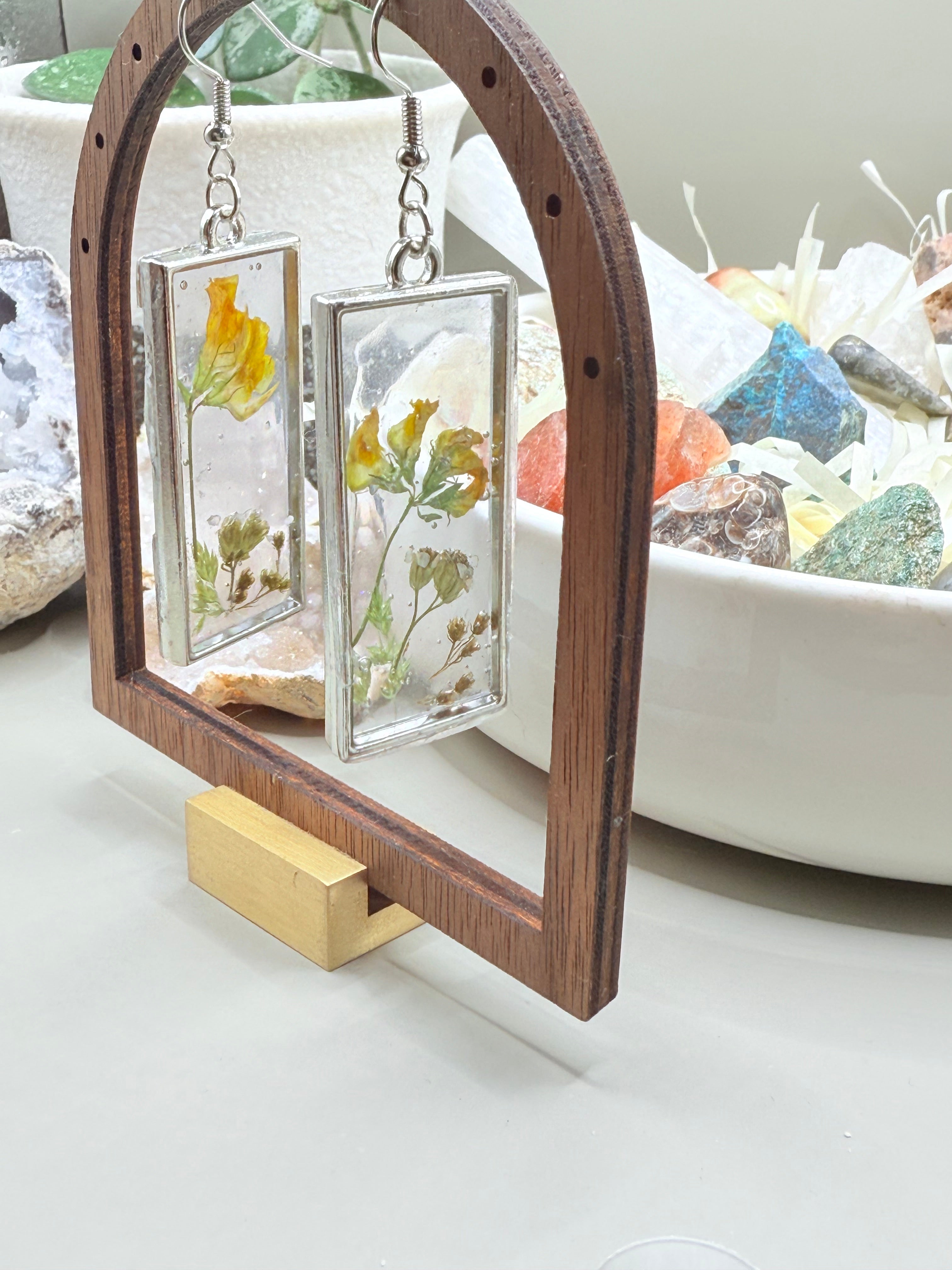 Pressed Wild Flower Earrings