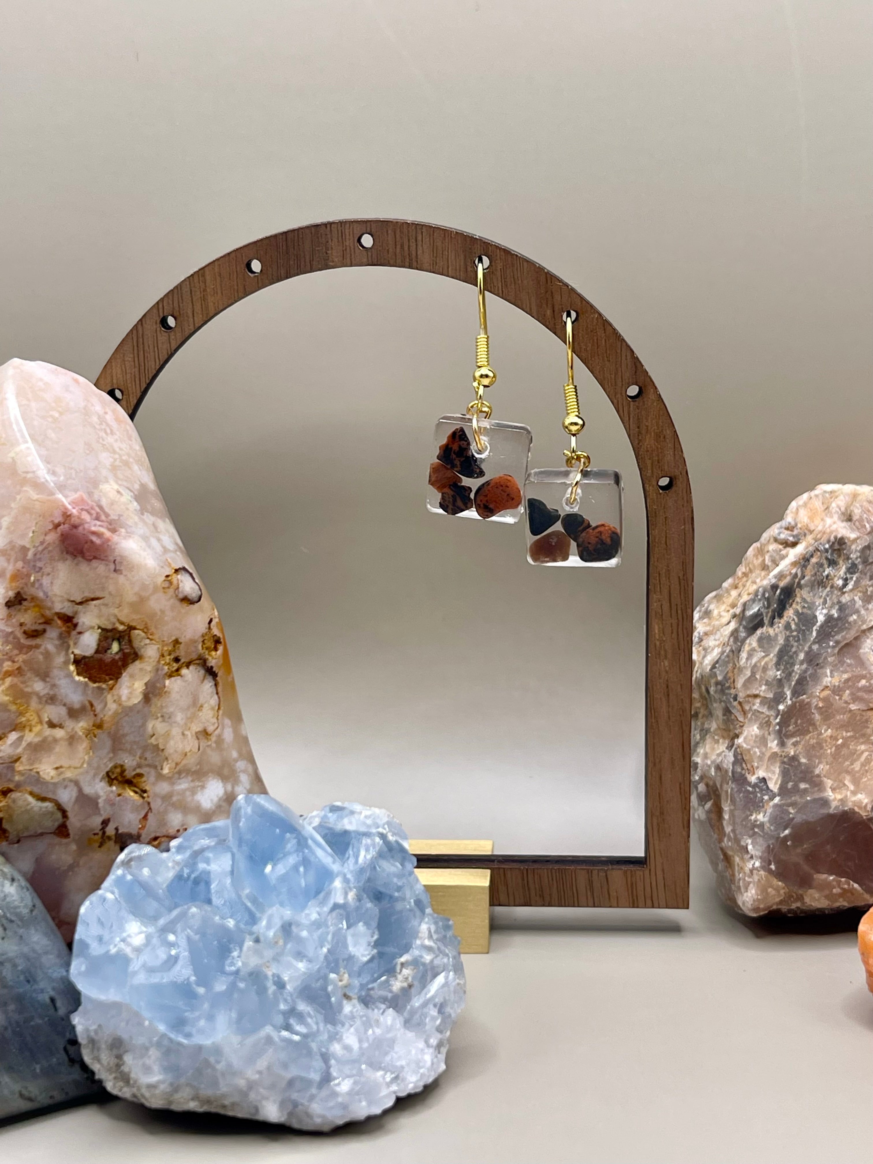 Garnet Healing Crystal Earrings