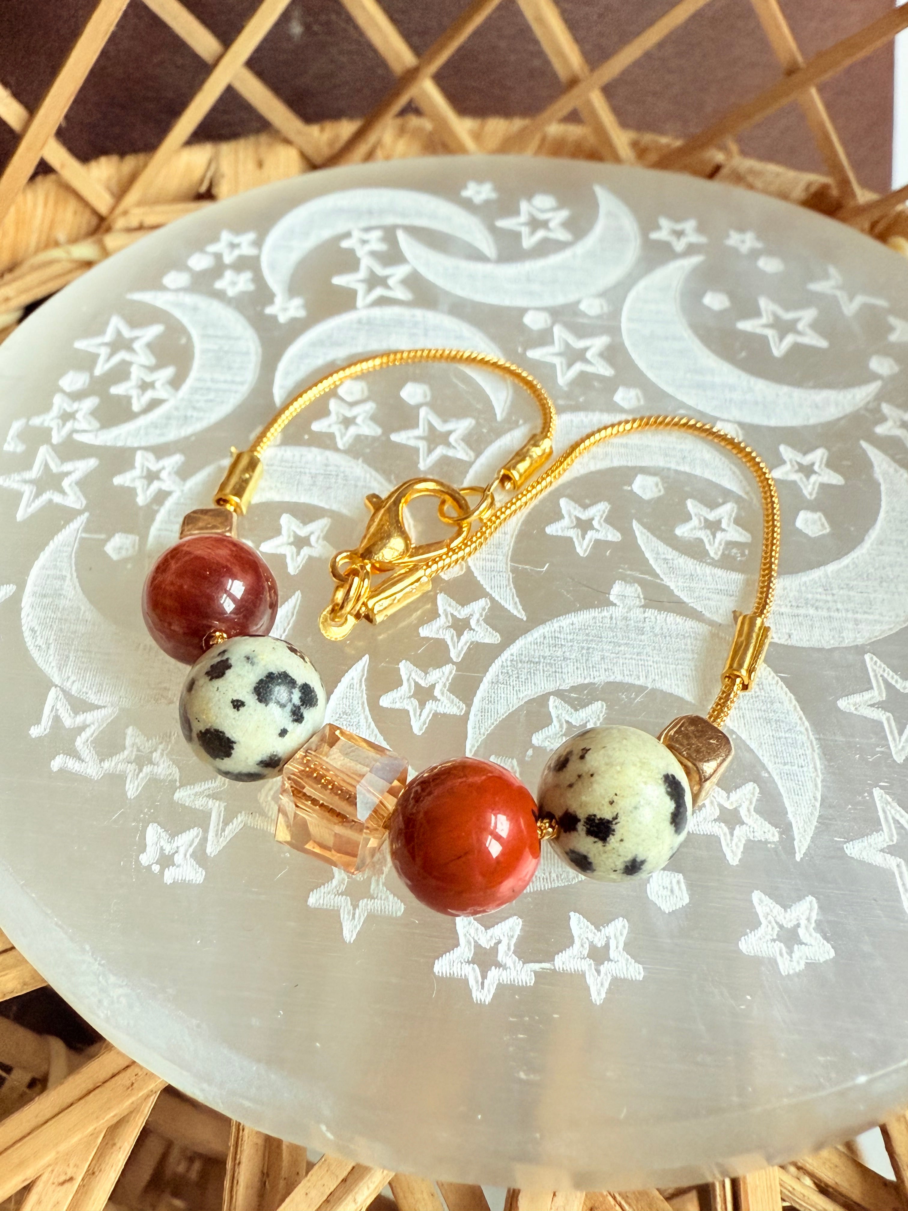 Red Tigers Eye + Dalmatian Jasper + Red Jasper