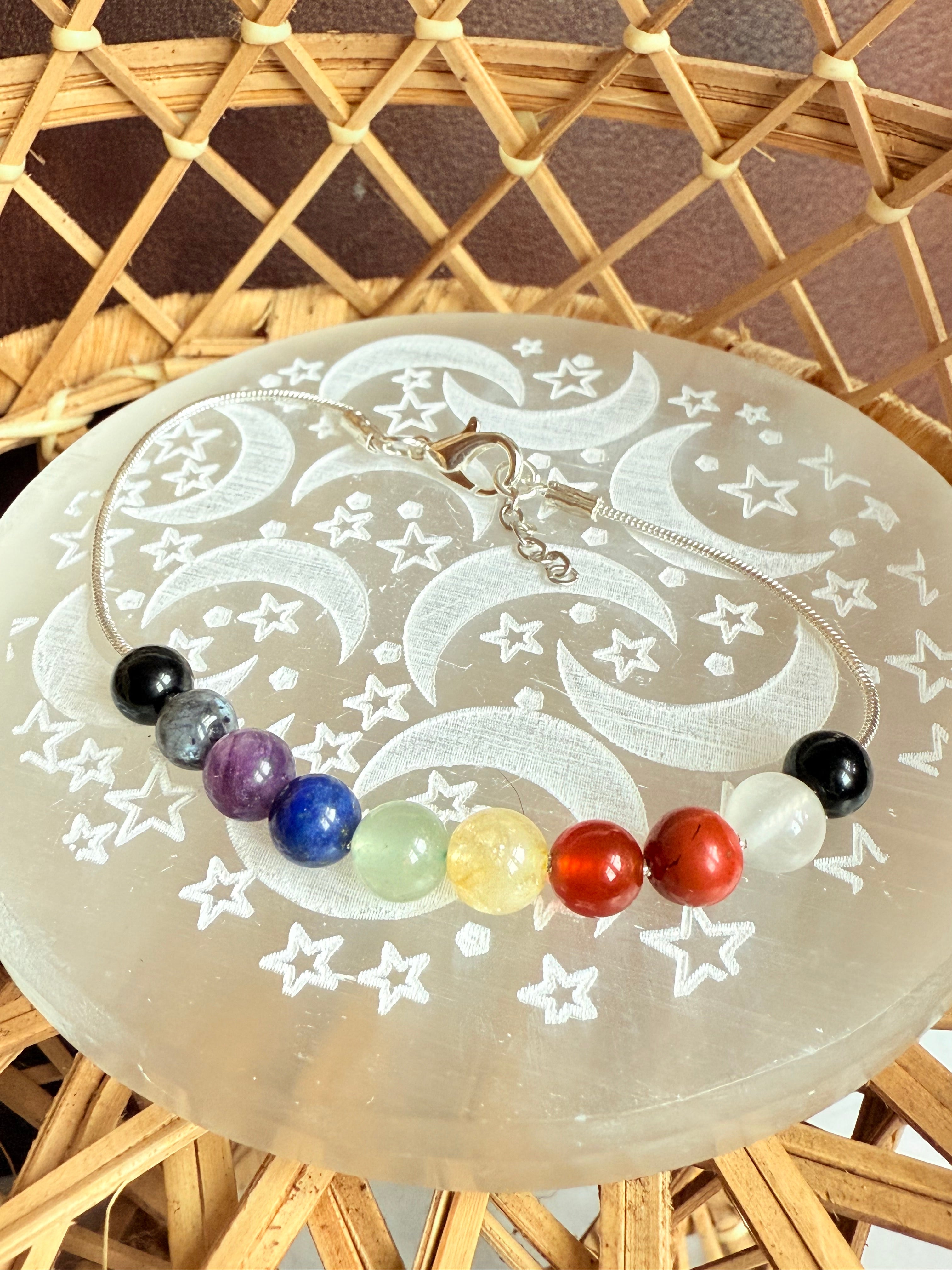 7 Chakra + Black Obsidian + Selenite