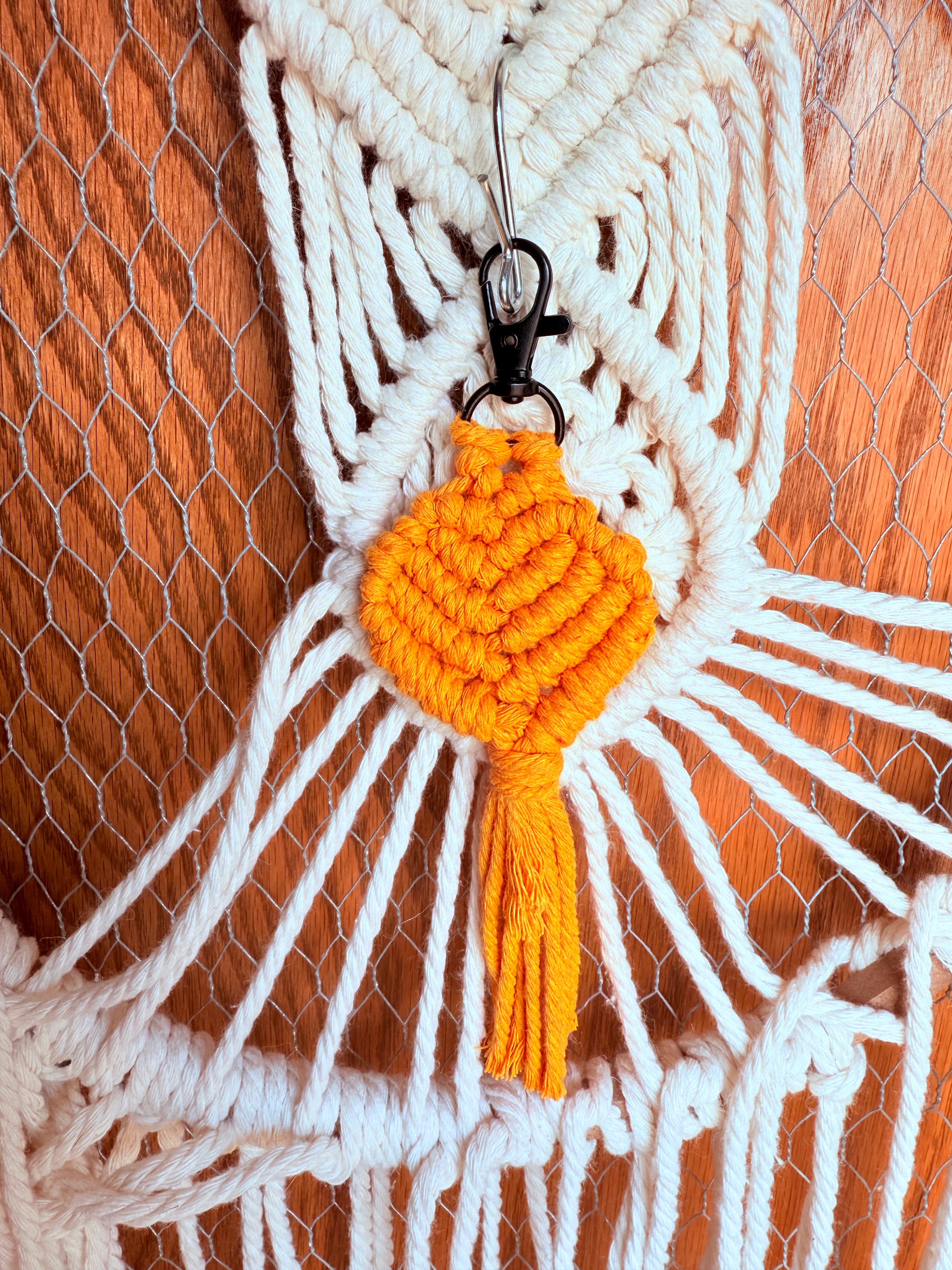 Macrame Heart Keychain || PREORDER ||
