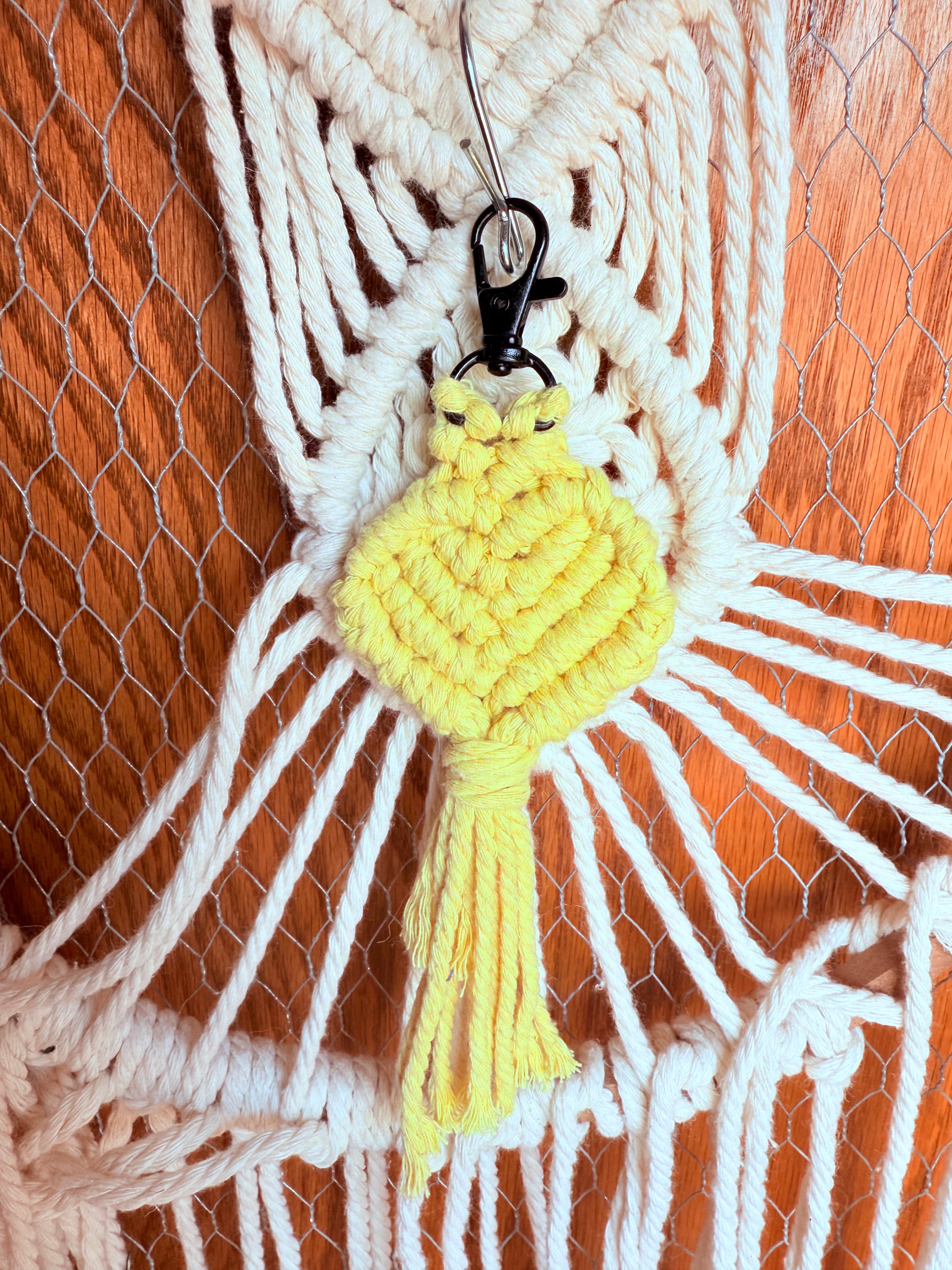 Macrame Heart Keychain || PREORDER ||