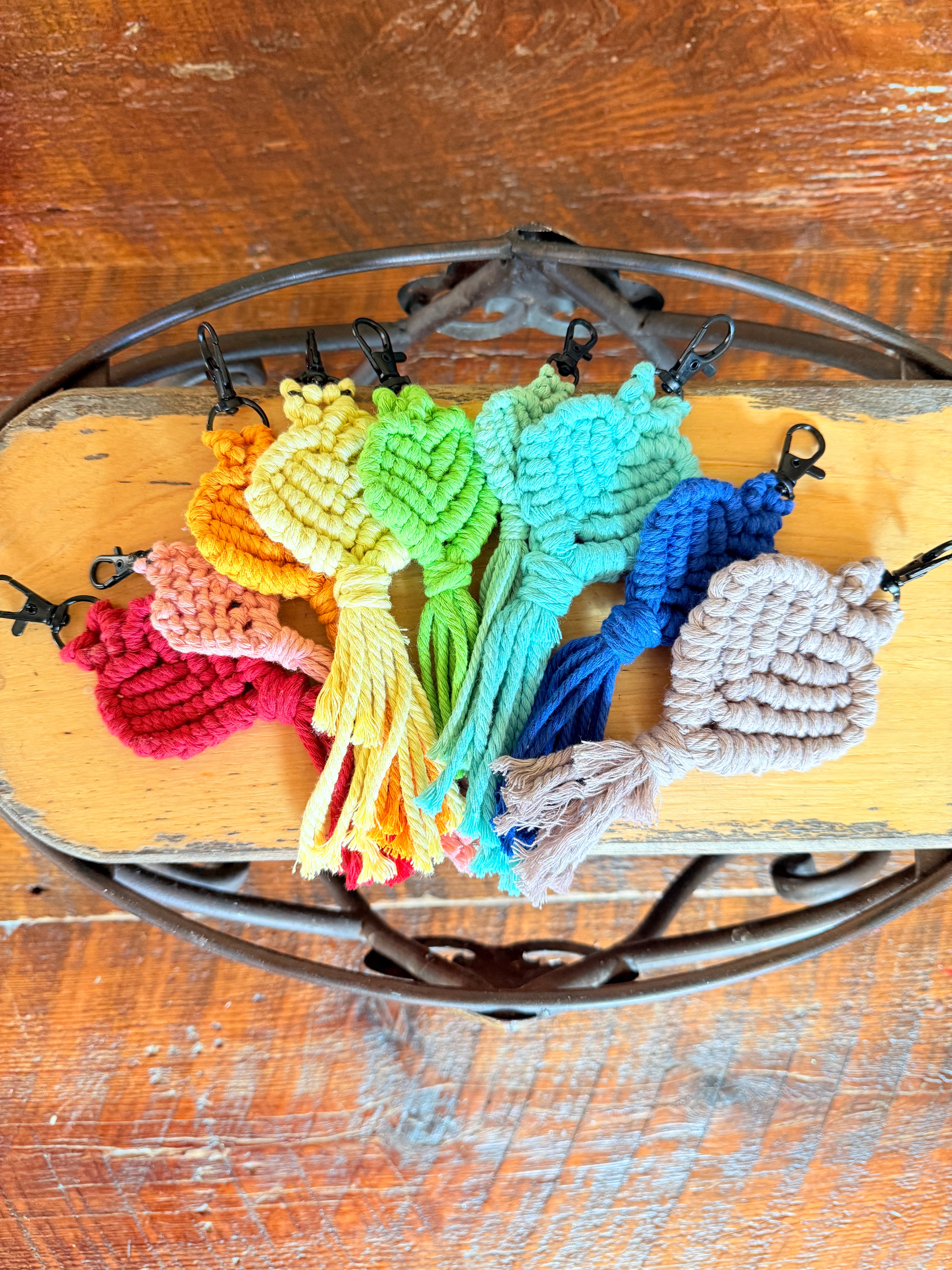 Macrame Heart Keychain || PREORDER ||